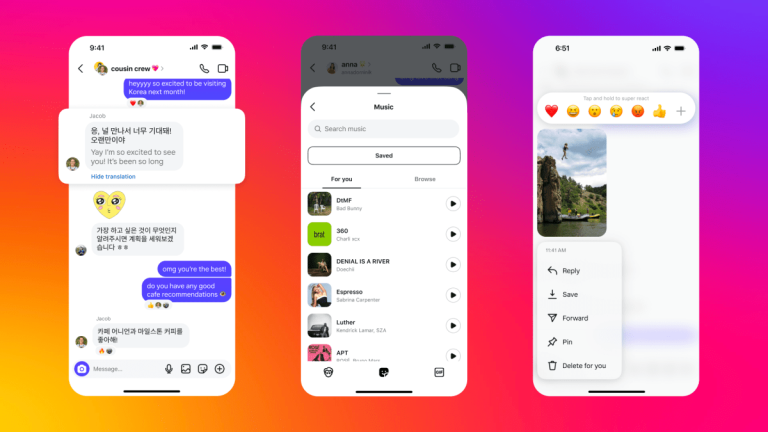 Instagram meningkatkan DMS dengan berbagi musik, penjadwalan pesan, terjemahan dan banyak lagi